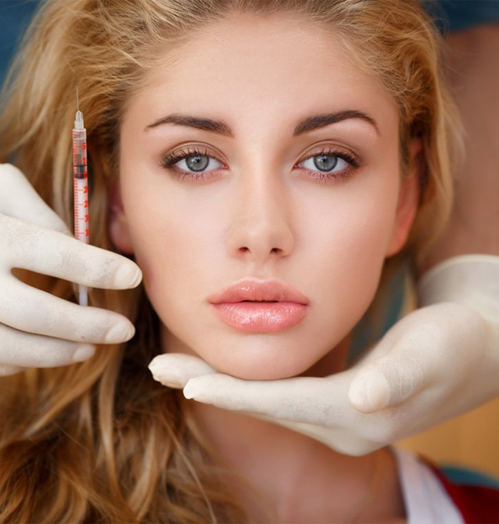 a closeup of a BOTOX patient